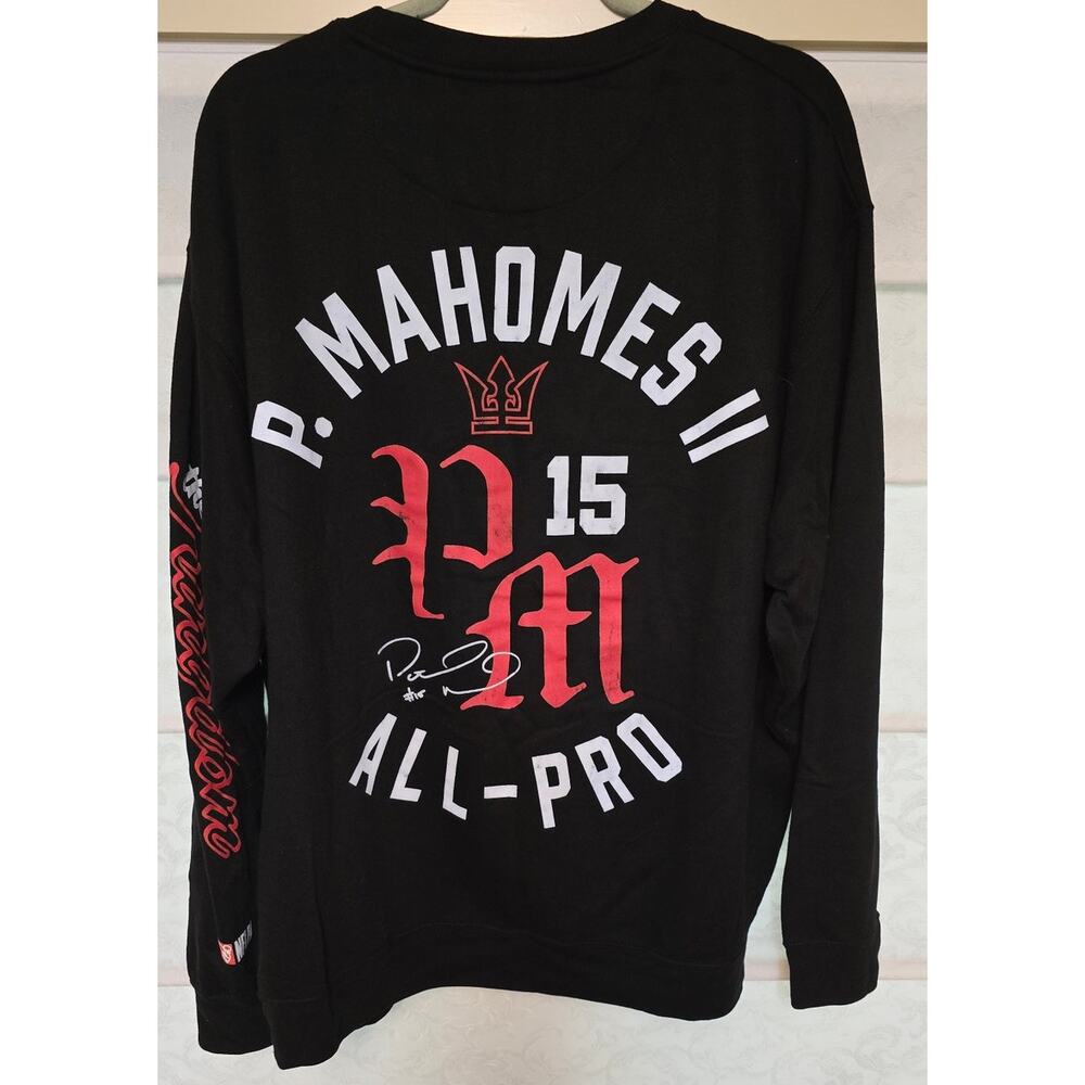 Patrick Mahomes II Mens 2XL NFLPA Black Sweatshirt XXL Kansas City Showtime NEW